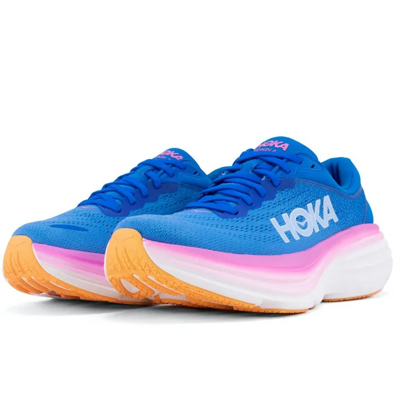 Hoka One One Women's Bondi 8 Wide Running Shoes Coastal Sky/All Board-3